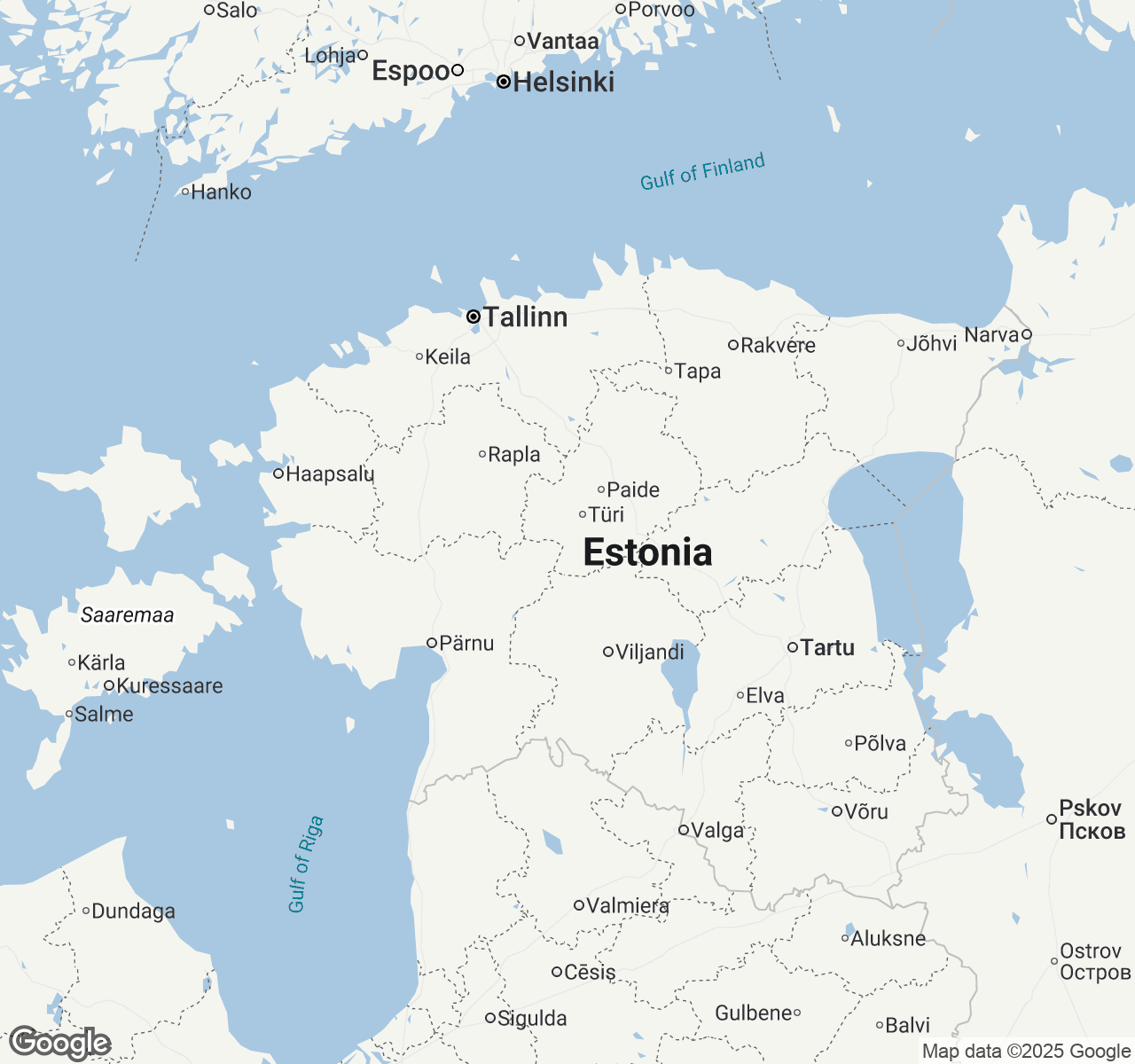 Map of Estonia